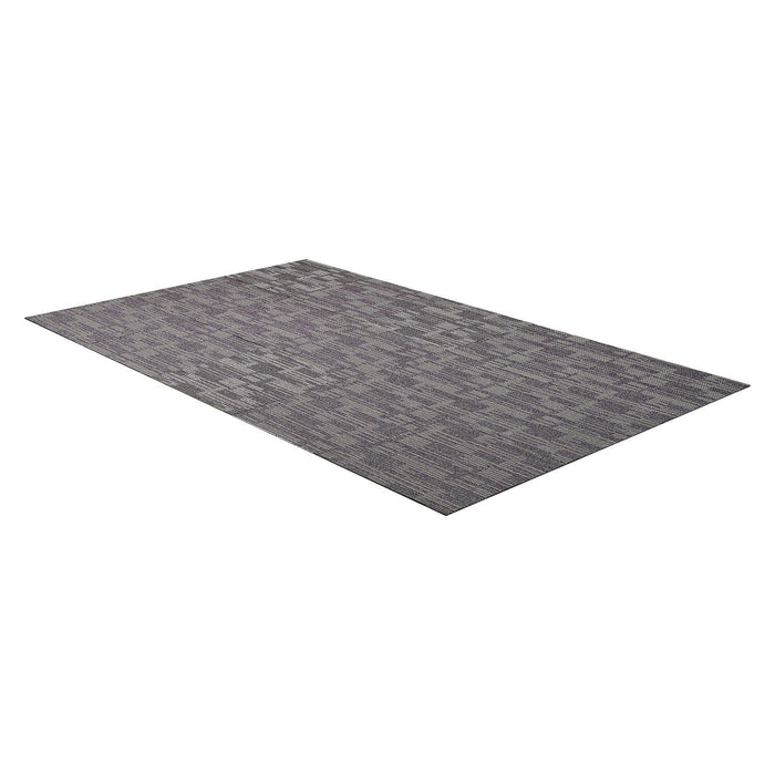 Carpet Tiles Reusable 610x610 mm, 24 PCS Modular Carpet Square Rug, Commercial Floor Soft Padded for Seamless Cover 8.9㎡, Easy DIY Replacement for Living Room Bedroom Indoor, Gray & Brown