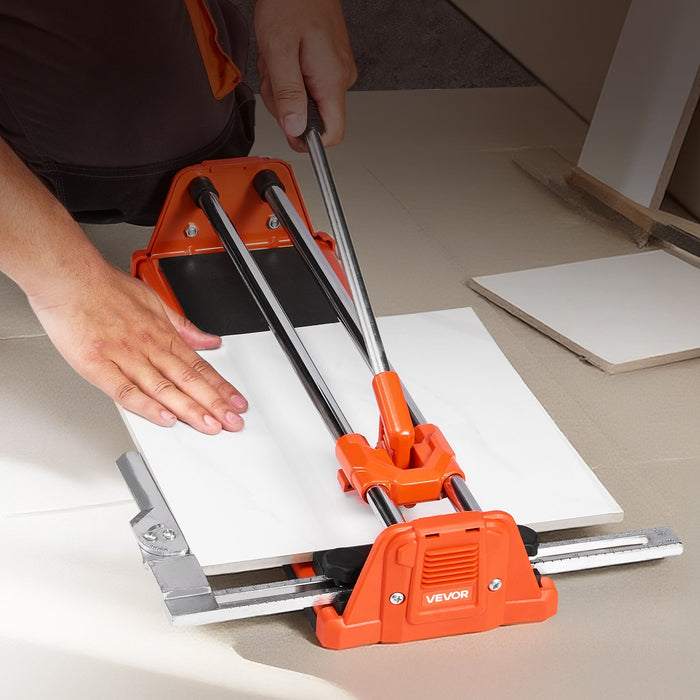 VEVOR 430mm Manual Tile Cutter for Wall & Polished Tiles,Double Rails for Precise Cutting, Tungsten Carbide Wheel,Non-Slip Handle,Anti-Displacement Pressure Rod,Precise Cuts for Pros & Beginners