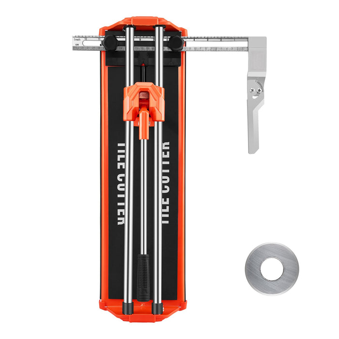 VEVOR 430mm Manual Tile Cutter for Wall & Polished Tiles,Double Rails for Precise Cutting, Tungsten Carbide Wheel,Non-Slip Handle,Anti-Displacement Pressure Rod,Precise Cuts for Pros & Beginners