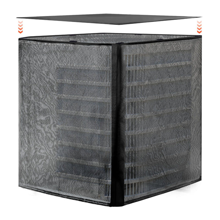 Air Conditioner Cover, 914 x 914 x 1010 mm Ac Cover for Air Conditioning Unit, Dual-Layer, Detachable Canopy,Waterproof Polyester, Universal HVAC Protector for Outdoor Outside Ac Unit, Black