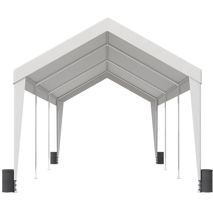 VEVOR Carport Car Canopy Garage Shelter Tent 10x20ft with 8 Poles for Auto Boats