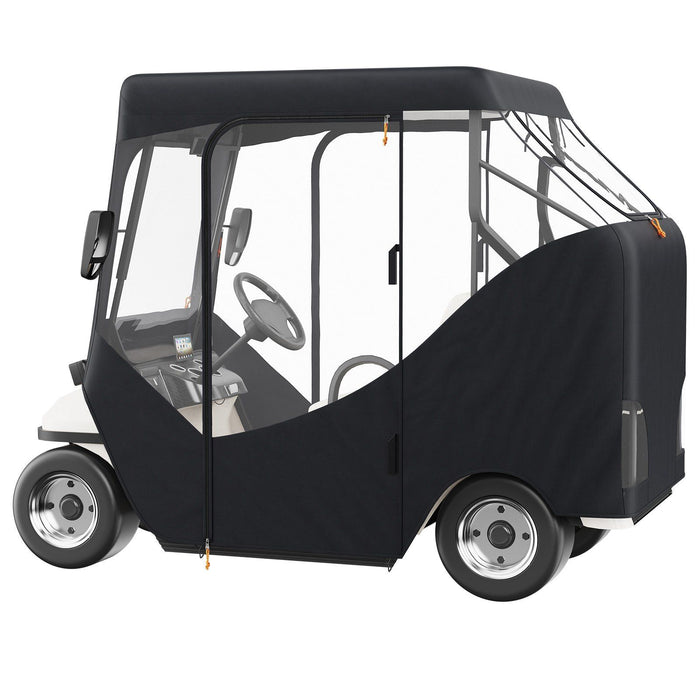 Golf Cart Enclosure, Polyester Driving Enclosure, Club Car Covers Suitable for 2-Seater Golf Carts, Sunproof and Dustproof Outdoor Cart Cover