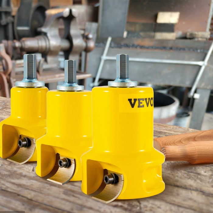 VEVOR Tenon Cutter Log Furniture Kit 1" & 1.5"& 2" w/ Curved Blade for Home DIY