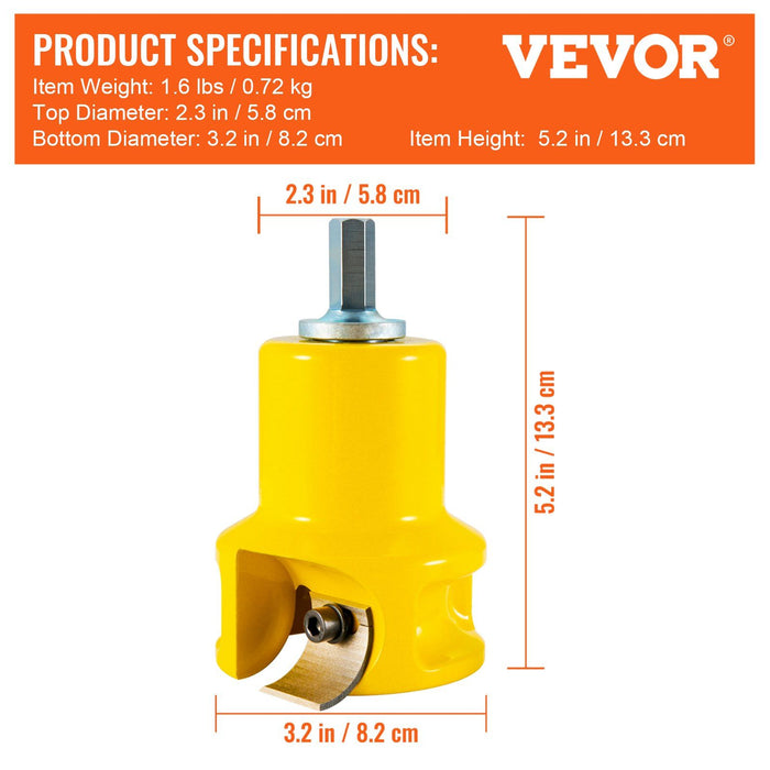 Tenon Cutter, 1.5" / 38 mm Diameter, Premium Aluminum & Steel Log Furniture Cutter, with Dual Curved Blades & Button Screws Home Master Kit, Commercial Woodworking Tool for Home Beginner DIY