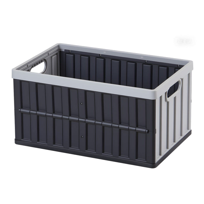 Plastic Collapsible Storage Bins with Lids, 65L 2 Packs, Stackable Folding Storage Crates with Handles, Holds 38 kg Per Bin, Heavy Duty Containers, Space-Saving Baskets, for Home Organizing