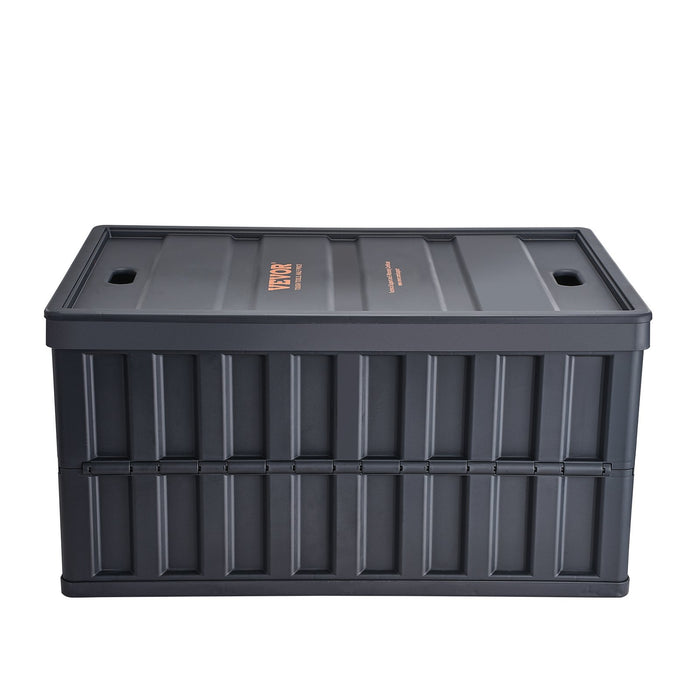 VEVOR Collapsible Storage Bins with Lids, 65L 3 Packs, Folding Plastic Stackable Utility Crates with Handles, Large Heavy Duty Containers for Clothes, Toys, Books, Snack, Shoes, and Grocery Organizing