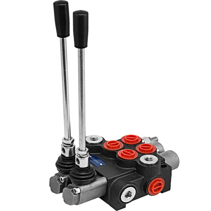 Hydraulic Valve 2 Spool Hydraulic Directional Control Valve 11gpm Hydraulic Control Valve Double Acting for Tractors Loaders Tanks