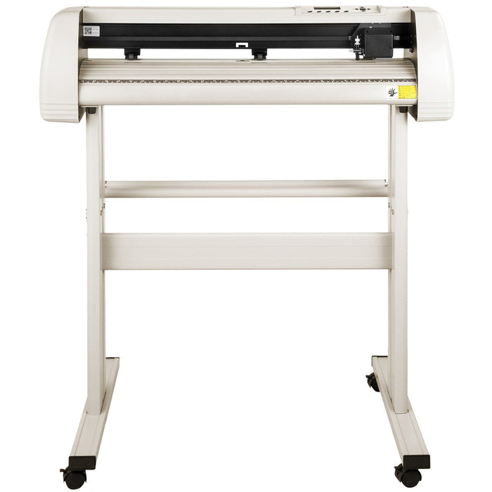 Vinyl Cutter 870mm Vinyl Cutter Machine Maximum Paper Feed 34inch White Vinyl Plotter Cutter Machine Vinyl Plotter with Sturdy Floor Stand Adjustable Force and Speed for Sign Making