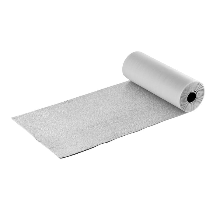 Reflective Insulation Roll, 2 Car Garage Door Thermal Insulation Kit, 6mm 5.49 m x 0.61 m, 4 Rolls Aluminum Foil EPE Foam Core Radiant Barrier, White PE Film Heat Shield for Garage Doors