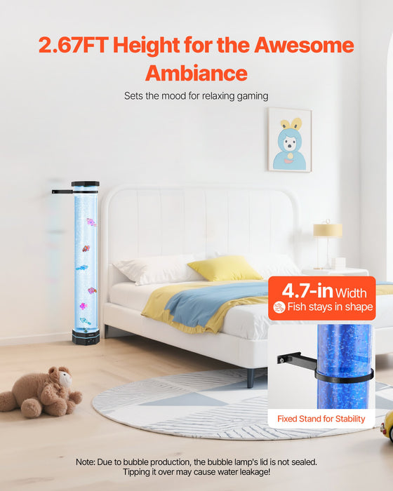 VEVOR Bubble Tube Lamp 16 Color 80 cm Sensory Aquarium Lamp for Relief Calming