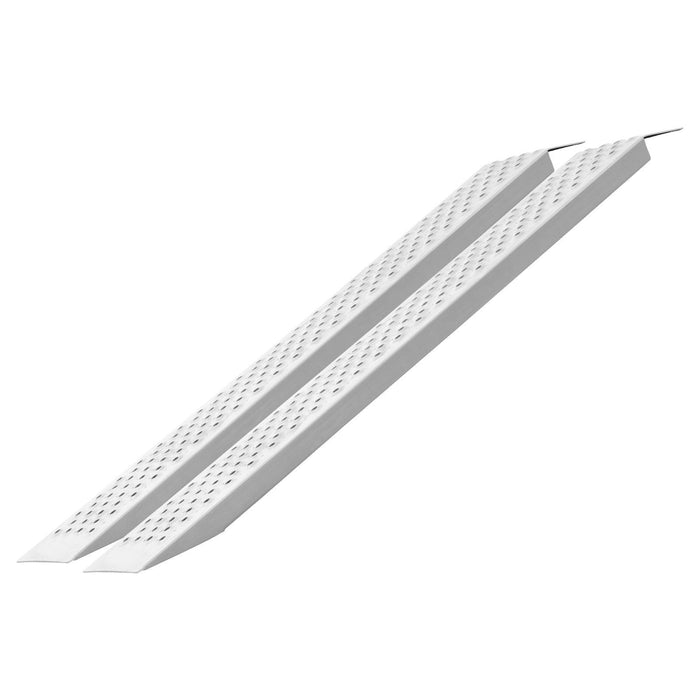 Portable Loading Ramps, 2 Pcs 1200 x 215 mm, Durable Aluminum Shed Ramp Set with Anti-Slip Holes, Compact Design and Easy Storage, 399.2 kg Weight Capacity, for ATV, Tractors, Lawn Mowers, Carts