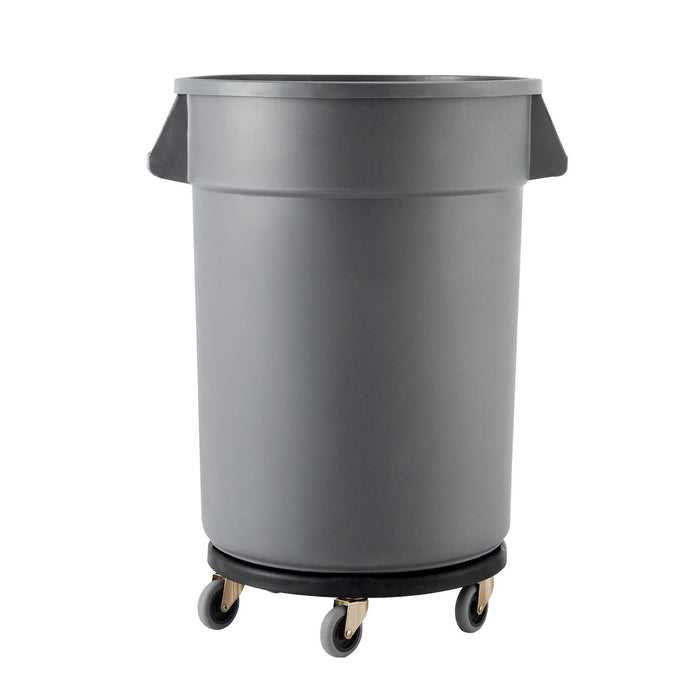 Trash Can Dolly, Fit 20, 32, 44, 55 Gallon Containers, Round Trash Can Roller Base with 4 Lockable Wheels, 500lbs Weight Capacity, Heavy Duty Barrel Dolly, Multi-Functional Rolling Dolly Cart