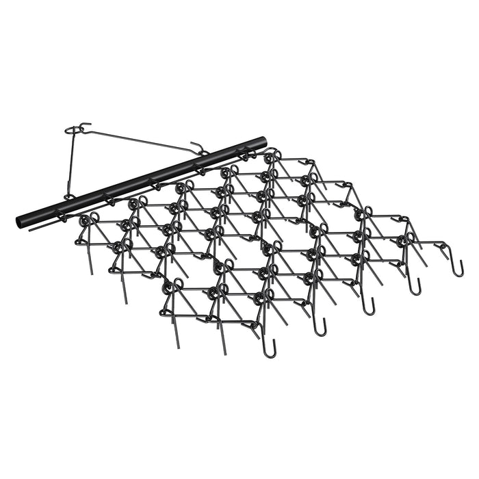 VEVOR Drag Harrow, 4'x4' Heavy-Duty Chain Harrow with 69 Teeth, ATV UTV Tractor Attachments Field Drag Mat for Sod Prepping, Seeding Lawns, Landscape Leveling, Harrow Rake for Gravel Driveway Yard