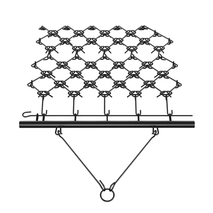 VEVOR Drag Harrow, 4'x4' Heavy-Duty Chain Harrow with 69 Teeth, ATV UTV Tractor Attachments Field Drag Mat for Sod Prepping, Seeding Lawns, Landscape Leveling, Harrow Rake for Gravel Driveway Yard