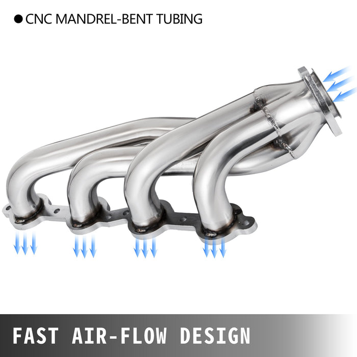 VEVOR Exhaust Header Set 1 5/8" Exhaust Turbo Headers, Stainless Steel Exhaust Manifold Headers, Shorty Engine Conversion LS Swap Exhaust Headers for Chevy Corvette 1963-1981 V8 Engines LS1 LS2 LS3 LS6 LS10 SUV/Truck Car