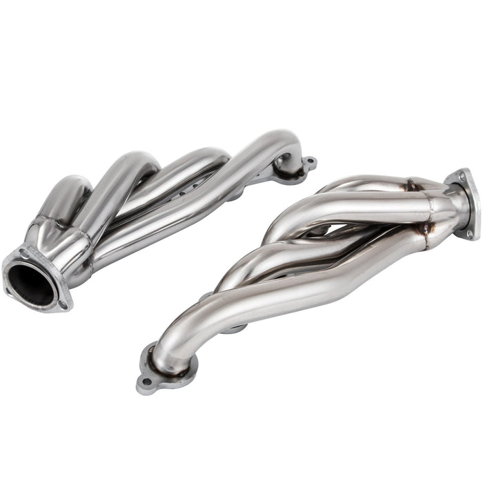 VEVOR Exhaust Header Set 1 5/8" Exhaust Turbo Headers, Stainless Steel Exhaust Manifold Headers, Shorty Engine Conversion LS Swap Exhaust Headers for Chevy Corvette 1963-1981 V8 Engines LS1 LS2 LS3 LS6 LS10 SUV/Truck Car