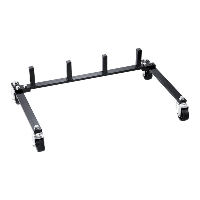 Car Dolly Rack, Storage Rack with 360° Rotatable Wheels, Hydraulic Ratchet Trolley Jack Stand Organizer, Jack Stands Holder Storage Rack, 4-Dolly Capacity, Compatible with Most Dollies