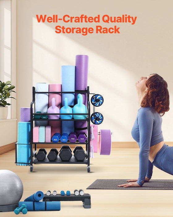 Home Gym Workout Equipment Organizer Yoga Mat Storage Weight Rack Dumbbell 1035 x 405 x 885 mm