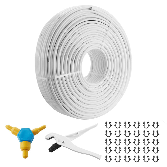 VEVOR PEX-AL-PEX Tube, 300M, 16 mm Diameter Aluminum-Plastic Composite Pipe Oxygen Barrier Radiant Floor PEX Pipe, 2 mm Thickness Radiant Heat Floor Plumbing Inner Aluminum Layer PEX Tubing Pipe