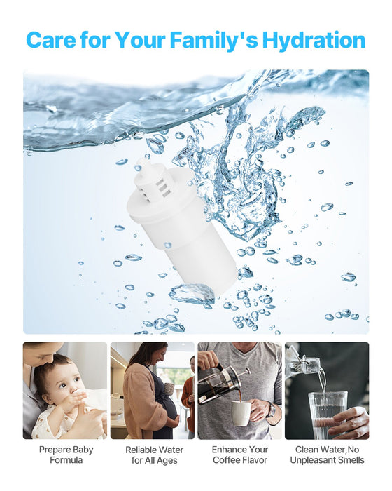 VEVOR Pitcher Water Filters 3-pack Replacements for Water Filter Pitcher 6216