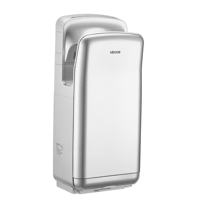 Vertical Hand Dryer, Hand Dryers with HEPA Filter, 19000 RPM High-Speed Motor, Dual-Side Airflow, ABS Sturdy Automatic Air Wall Mount Fast Drying for Commercial Bathrooms Modern Home, Silver