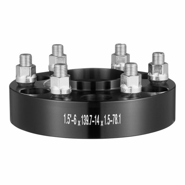 VEVOR 1.5" 6"x5" Wheel Spacers Wheel Adapters 6 Lug Forged Spacer 4 PCS Black