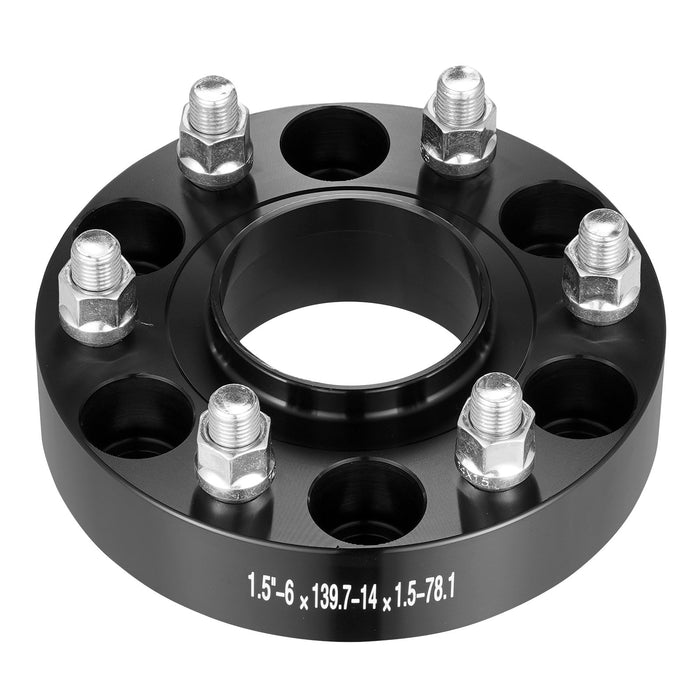 VEVOR 1.5" 6"x5" Wheel Spacers Wheel Adapters 6 Lug Forged Spacer 4 PCS Black