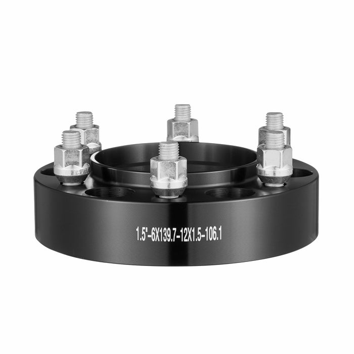 VEVOR 1.5" 6"x5.5" Wheel Spacers Wheel Adapters 6 Lug Forged Spacer 4 PCS Black