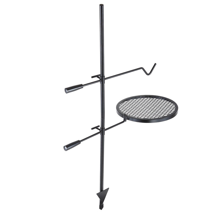 Swivel Campfire Grill Heavy Duty Steel Open Fire Cooking Grate Adjustable