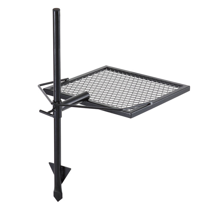 Swivel Campfire Grill, Fire Pit Grill Grate over Fire Pits, Heavy Duty Steel Grill Grates, 360° Adjustable Open Fire Outdoor Cooking Equipment, Portable Camp Fire Racks for Camping Outdoor BBQ