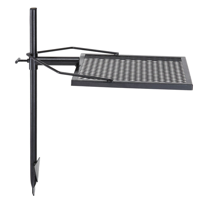 Swivel Campfire Grill, Fire Pit Grill Grate over Fire Pits, Heavy Duty Steel Grill Grates, 360° Adjustable Open Fire Outdoor Cooking Equipment, Portable Camp Fire Racks for Camping Outdoor BBQ