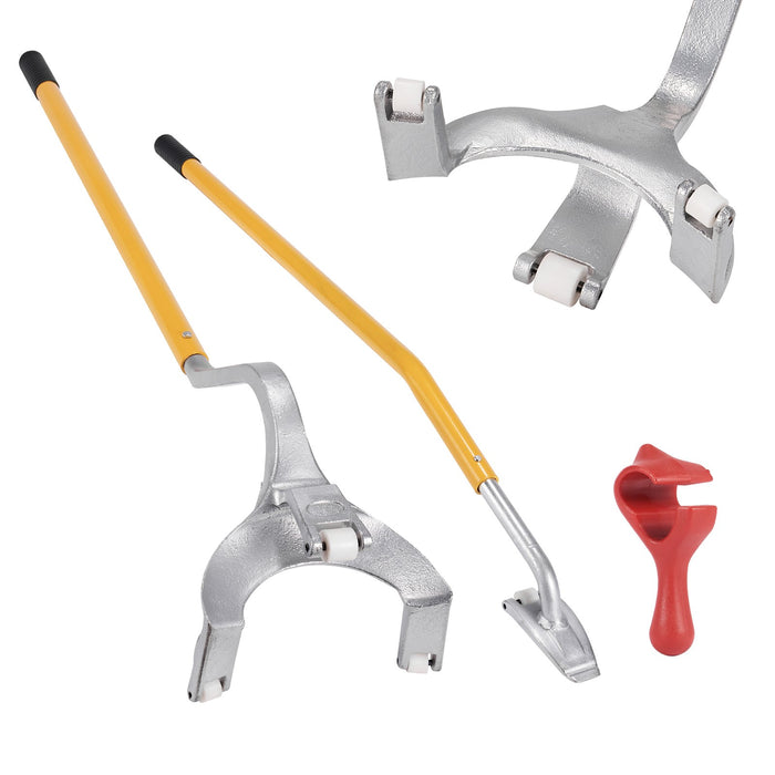 VEVOR Tire Mount Demount Tool, 571- 622 mm Manual Steel Tire Changer Mount Demount Removal Tool, with Extra Bead Holder, Tubeless Truck Bead Breaker, 3 PCS Tire Changing Tools, Orange