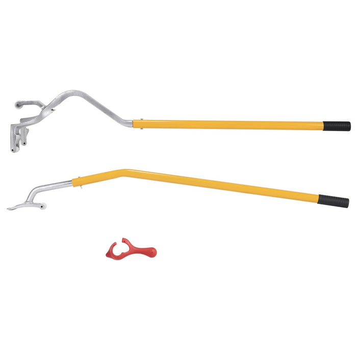 VEVOR Tire Mount Demount Tool, 571- 622 mm Manual Steel Tire Changer Mount Demount Removal Tool, with Extra Bead Holder, Tubeless Truck Bead Breaker, 3 PCS Tire Changing Tools, Orange
