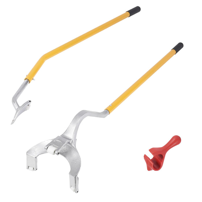 VEVOR Tire Mount Demount Tool, 571- 622 mm Manual Steel Tire Changer Mount Demount Removal Tool, with Extra Bead Holder, Tubeless Truck Bead Breaker, 3 PCS Tire Changing Tools, Orange