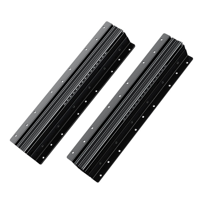 Undermount Drawer Slides, 16 inch, Full Extension Ball Bearing Under Stair Cabinet Rails, 260 LB Load Capacity Heavy Duty Bottom Stair Cabinet Glides Track Runners,for DIY Replacement, Black