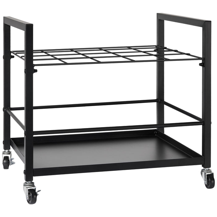 Blueprint Storage Rack, 20 Slots Blueprint Holder with Wheels, Mobile Metal Blueprint Storage Cart for Map Poster Architectural Construction Plan, Roll File Organizer for Home, Office, School