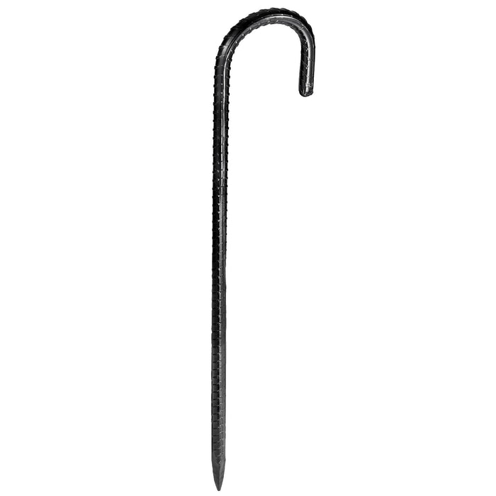 VEVOR Rebar Stakes, 406.4 mm, Heavy-Duty 10 mm Diameter J Hook, Galvanized Steel Ground Anchors with Chisel Point End & Rust-Resistant Coating, for Gardening Support, Fence, Camping Tents (24-Pack)