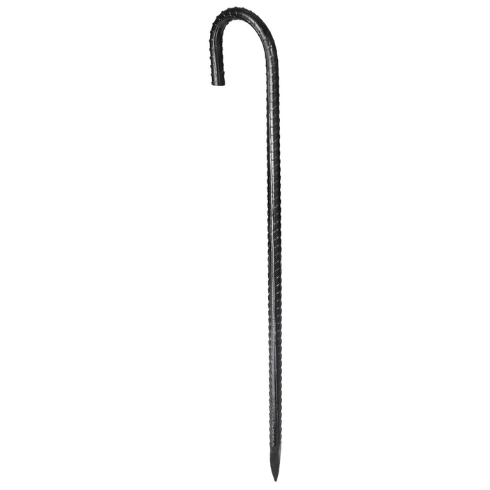 VEVOR Rebar Stakes, 406.4 mm, Heavy-Duty 10 mm Diameter J Hook, Galvanized Steel Ground Anchors with Chisel Point End & Rust-Resistant Coating, for Gardening Support, Fence, Camping Tents (24-Pack)