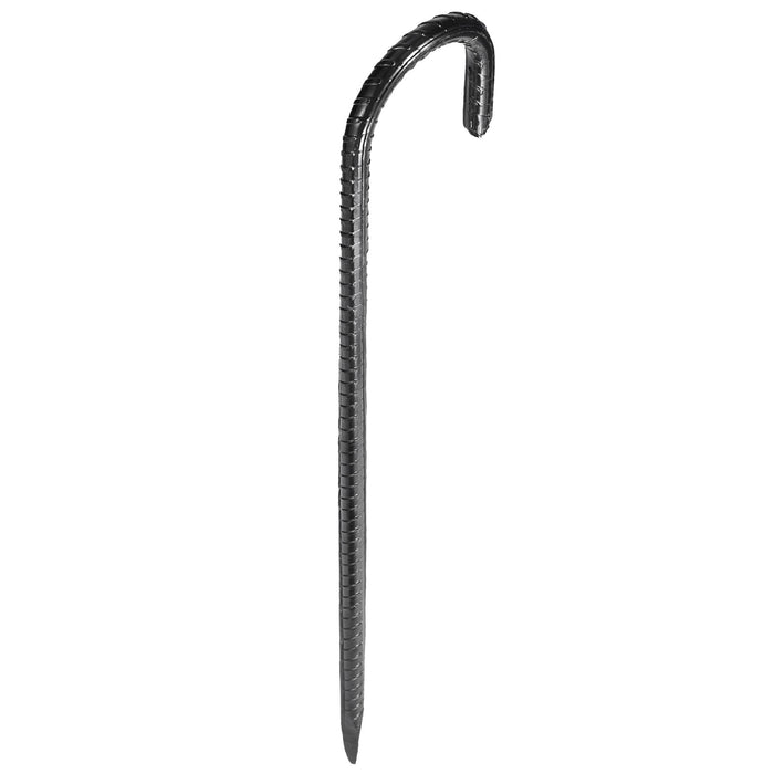VEVOR Rebar Stakes, 406.4 mm, Heavy-Duty 10 mm Diameter J Hook, Galvanized Steel Ground Anchors with Chisel Point End & Rust-Resistant Coating, for Gardening Support, Fence, Camping Tents (24-Pack)