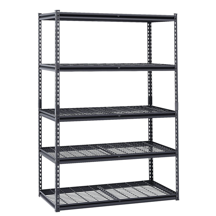 Storage Shelves, 1361 kg, 5 Tier Heavy Duty Garage Shelving, 609.6 x 1219.2 x 1828.8 mm Adjustable Metal Shelves for Industrial Shelving Unit Utility Shelf, for Kitchen, Warehouse, Basement
