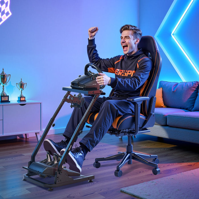 VEVOR Racing Wheel Stand, Adjustable & Foldable Simulator Stand for Logitech G29 G27 G920 G923, Thrustmaster T300RS T300GT T248 TS-PC TSXW Gaming Cockpit,Pedals Simulator NOT Included