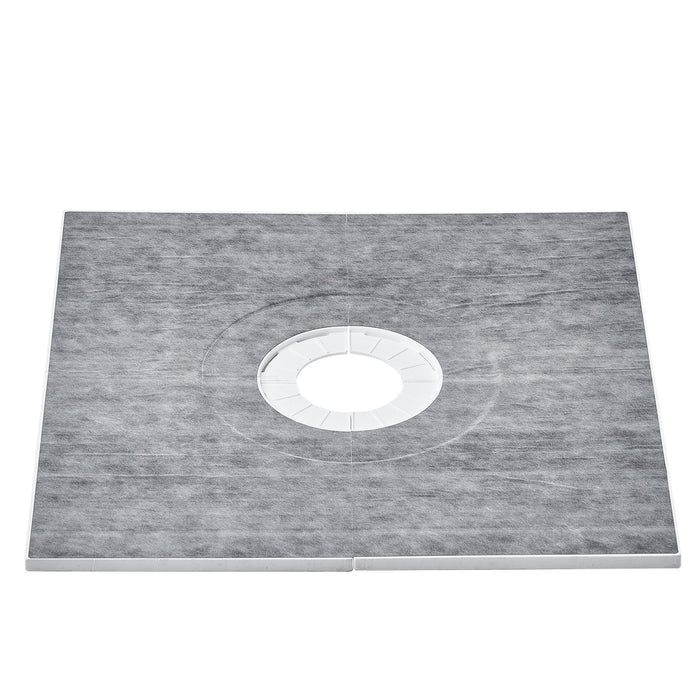 VEVOR Shower Curb Kit, 914x914mm Shower Pan Kit with 160mm Central Drain, Lightweight EPS Shower Installation Kits with 2 Waterproof Cloths, Shower Pan Slope Sticks Fit for Bathroom