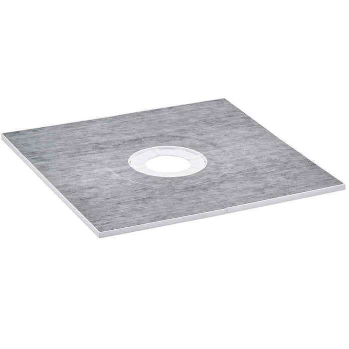 VEVOR Shower Curb Kit, 914x914mm Shower Pan Kit with 160mm Central Drain, Lightweight EPS Shower Installation Kits with 2 Waterproof Cloths, Shower Pan Slope Sticks Fit for Bathroom