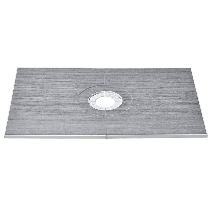 VEVOR Shower Curb Kit, 1219x1828mm Shower Pan Kit with 160mm Central Drain, Lightweight EPS Shower Installation Kits with 2 Waterproof Cloths, Shower Pan Slope Sticks Fit for Bathroom