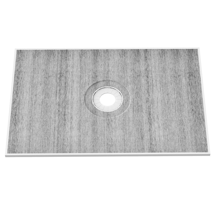 VEVOR Shower Curb Kit, 1219x1828mm Shower Pan Kit with 160mm Central Drain, Lightweight EPS Shower Installation Kits with 2 Waterproof Cloths, Shower Pan Slope Sticks Fit for Bathroom