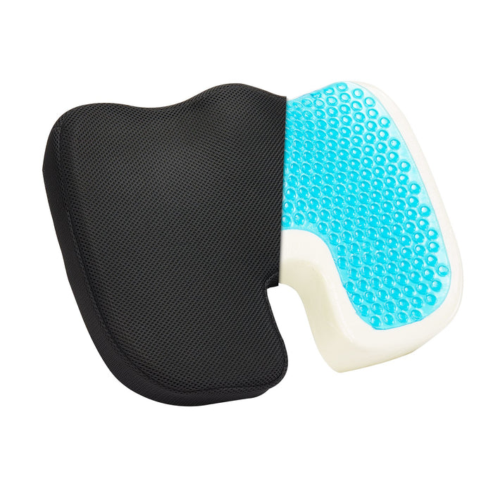 VEVOR Seat Cushion, Cooling Gel + Memory Foam Seat Cushion, Pressure-Relief Wheelchair Seat Pad with U-Shaped Cutout & Removable Cover, Lightweight and Portable for Travel, Car, Office, Airplane
