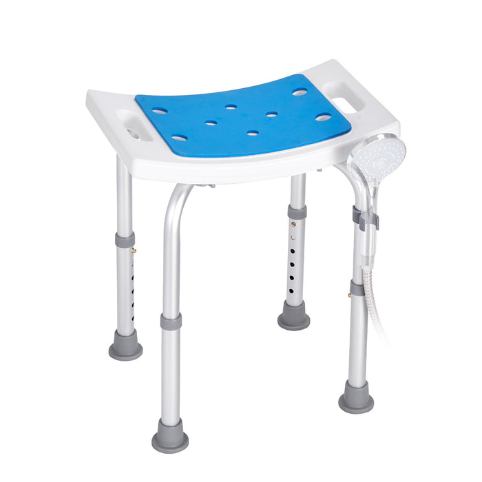 VEVOR Shower Chair, Adjustable Height Shower Stool, Shower Seat for Inside Shower or Tub, Non-Slip Bench Bathtub Stool Seat for Elderly Disabled Handicap, 158.8 kg Capacity