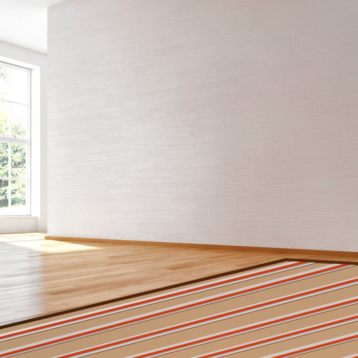 PEX Heat Transfer Plates 1.2m, Radiant Heat Plates for 19mm PEX Pipe, Durable Aluminum & Easy Trimming and Install Underfloor Heat Tubing Plates, Perfect for Wooden Floors (200pcs)