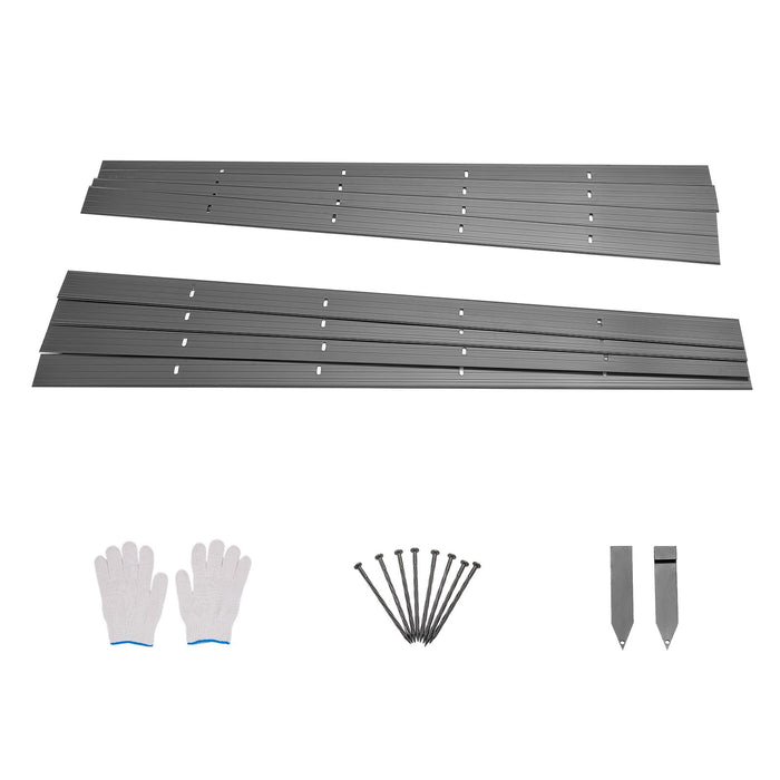 VEVOR Metal Landscape Edging, 8 Packs 72 in Rust-Resistant Aluminum Alloy Landscape Edging, Bendable Garden Edging Border, Heavy Duty Lawn Edging Fence for Flower Bed Yard Pathway
