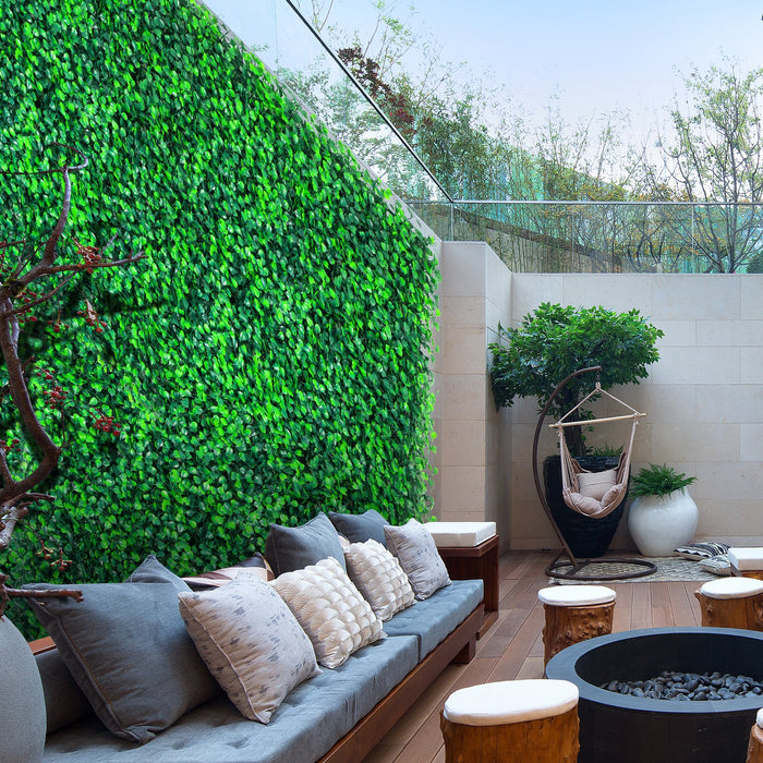 VEVOR Artificial Boxwood Panels, 16 PCS 20"x20" Boxwood Hedge Wall Panels, PE Artificial Grass Backdrop Wall 1.6\", Privacy Hedge Screen for Decoration of Outdoor, Indoor, Garden, Fence, and Backyar